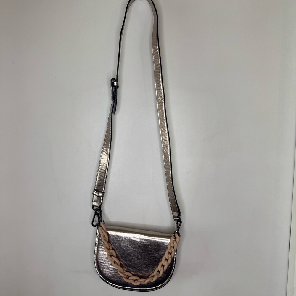 THINK ROYLN Faux Leather Crossbody Saddle Bag